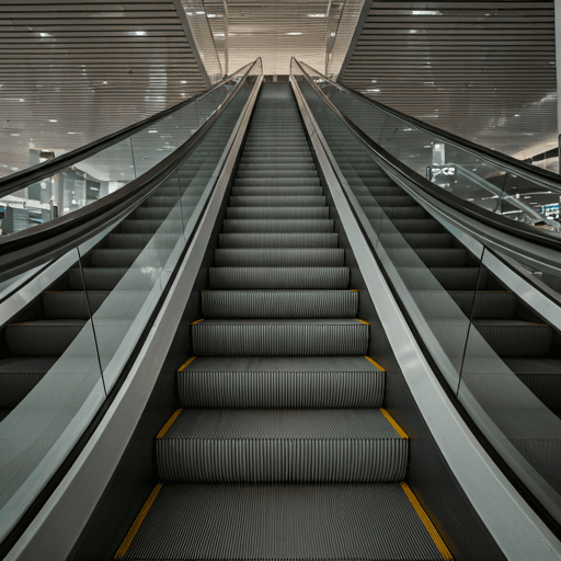 Modern high-tech escalator system